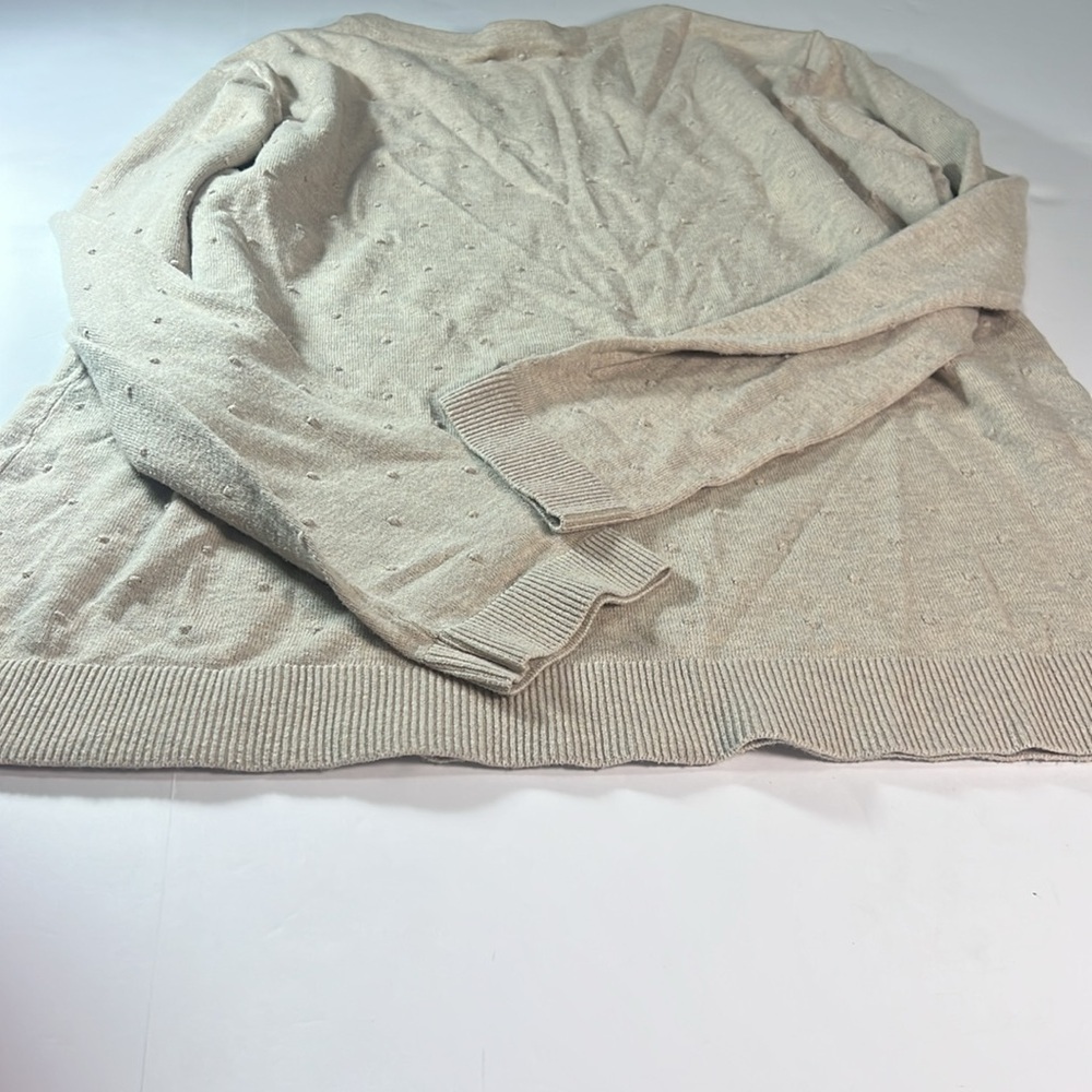 Christopher & Banks Sweater size XL tan/cream bubble texture - Picture 6 of 6